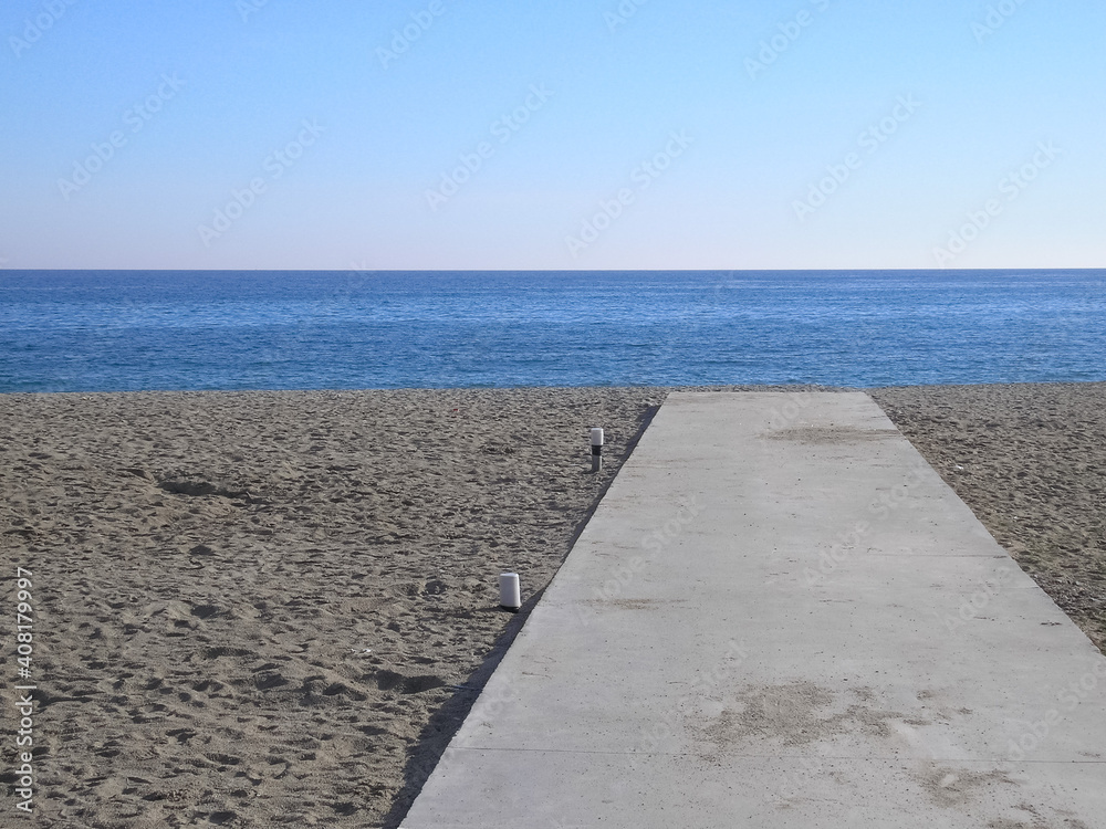 View of the sea in Albissola Marina