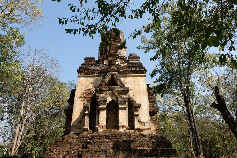 Wat Chedi Kao Yod Temple, Si Satchanalai at the Historical Park in Sukhothai