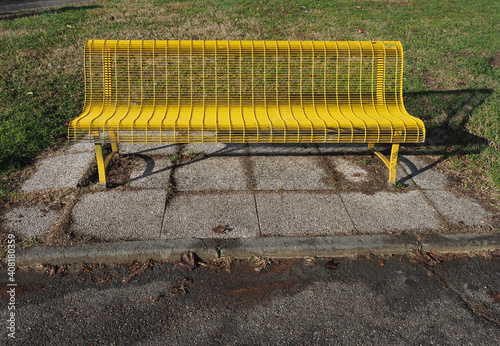 Slika na platnu bench chair in public park