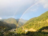 rainbow over the mountains