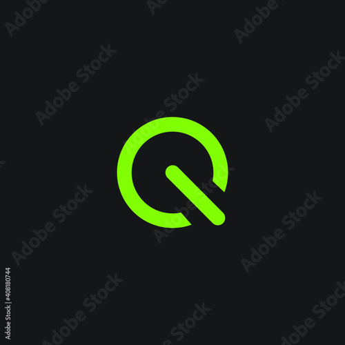 logo font q icon templet vector