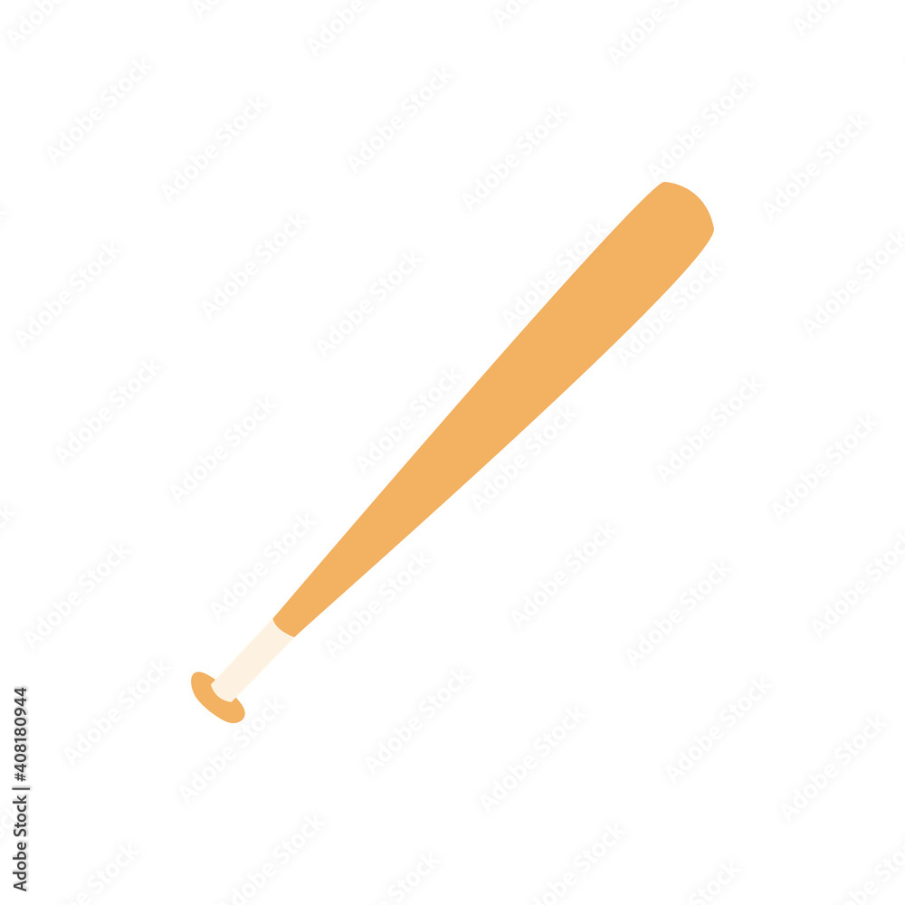 baseball wood bat sport icon isolated and flat design baseball wood bat sport icon isolated and flat design