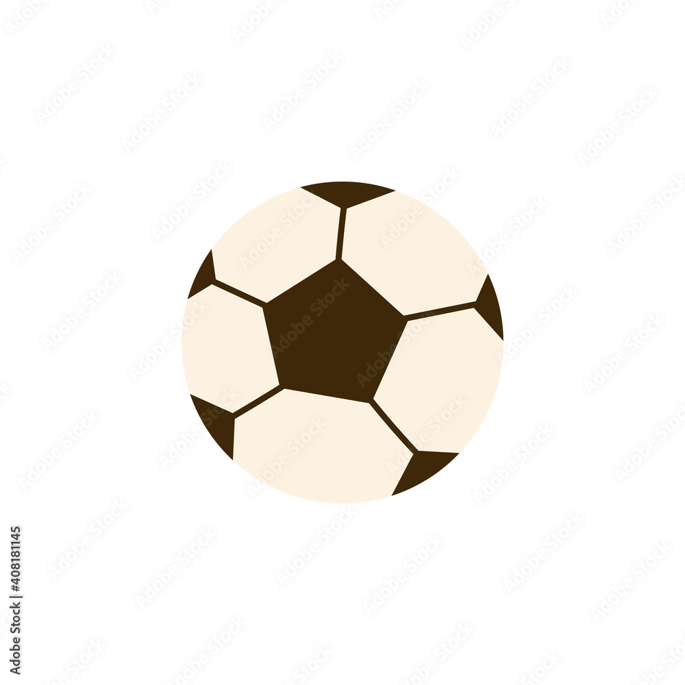 soccer ball sport icon isolated and flat design