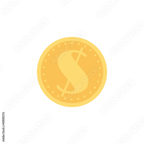 money coin currency cash icon isolated and flat design