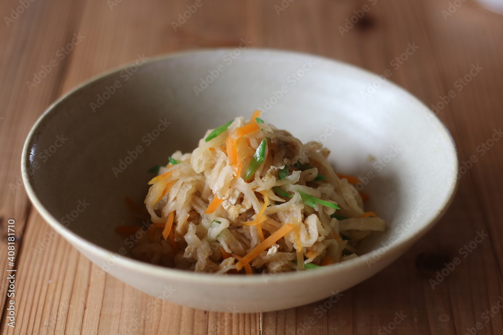 Boiled Dried Daikon Radish, Japanese Food Boiled Dried Daikon Radish, Japanese Food