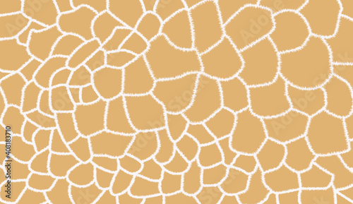 Pattern with giraffe skin texture. Giraffe seamless pattern. Giraffe print. Animal print vector illustration. Fashionable print.