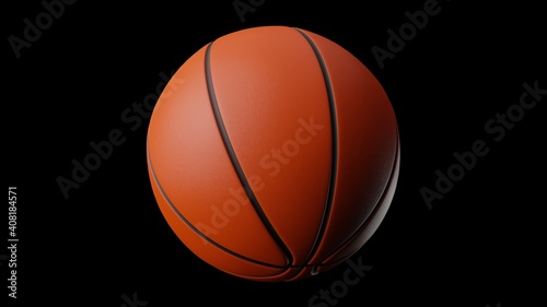 Basketball ball on black background. 3d illustration for background.  © Tsurukame Design