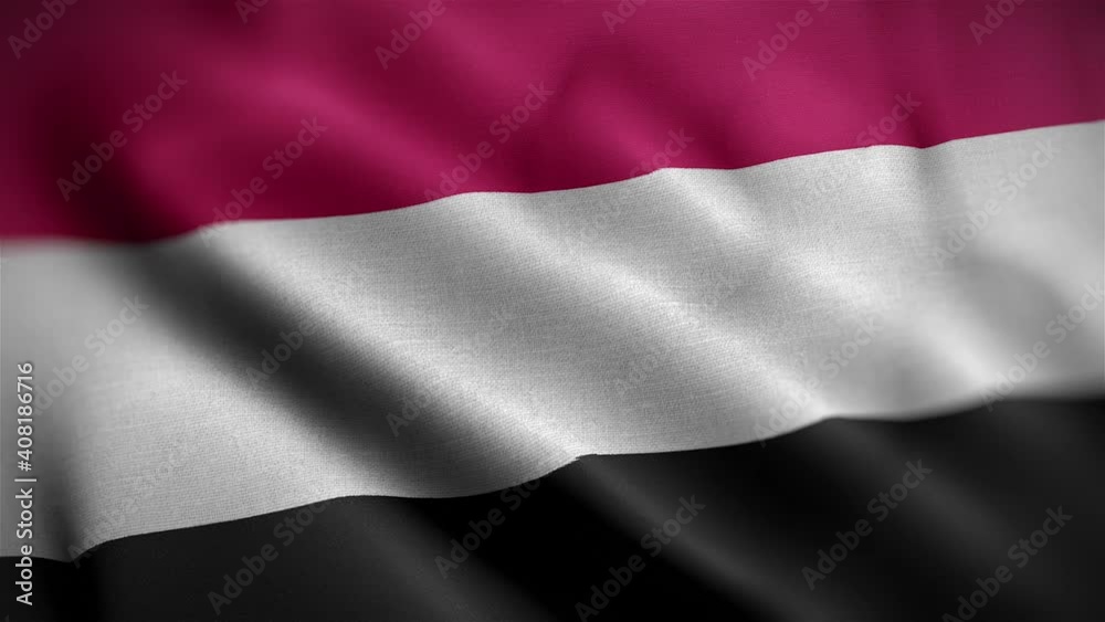 Yemen Flag Textured Waving Close Up Background HD Yemen Flag Textured Waving Close Up Background HD