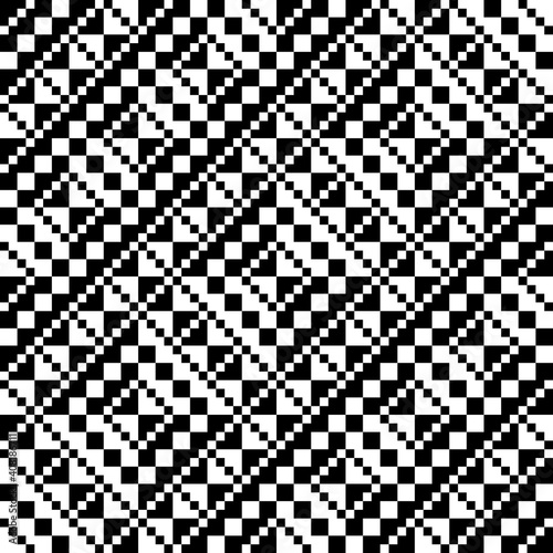 Seamless geometric fractal pattern. Abstract monochromatic background.