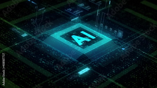 AI Learning and Artificial Intelligence Concept. Business, modern technology, internet and networking concept.