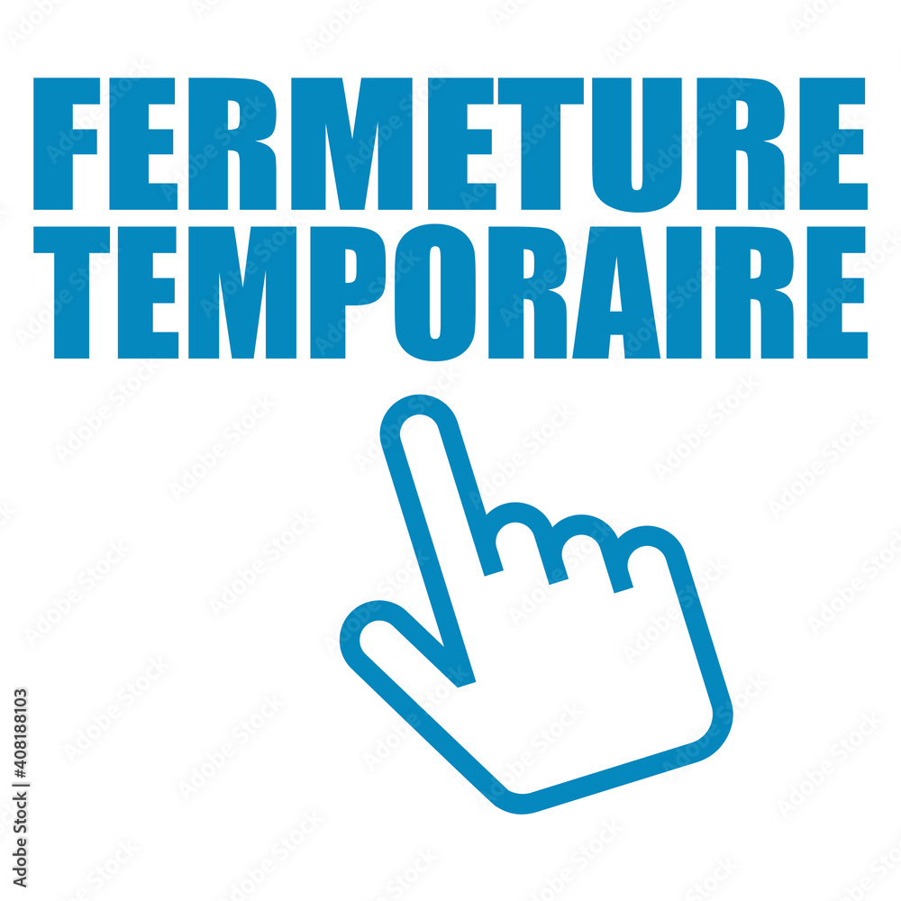 Logo fermeture temporaire. Logo fermeture temporaire.