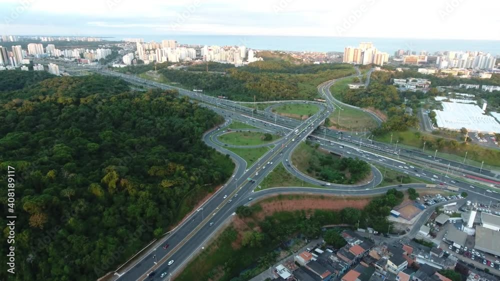 imagem aérea da Avenida Luís Eduardo Magalhães Salvador Bahia Drone