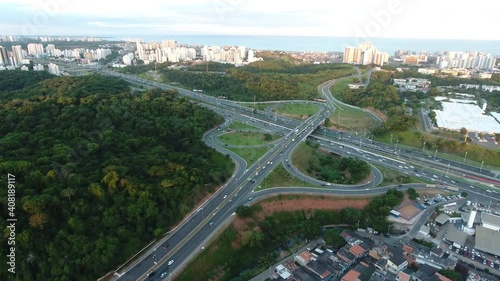 imagem aérea da Avenida Luís Eduardo Magalhães Salvador Bahia Drone