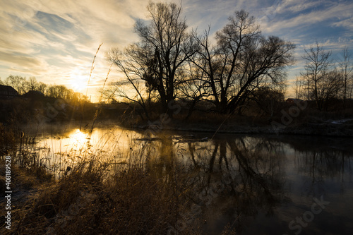 sunrise on the river