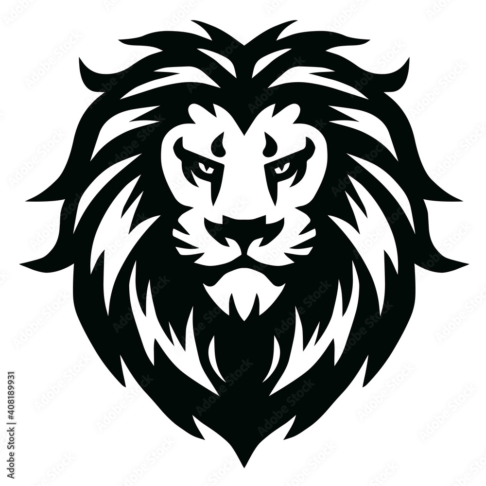 Lion Head Logo Vector Template Illustration Design Icon