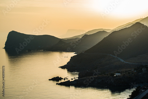 South Coast Crete At Sunset Lendas, Crete, Greece