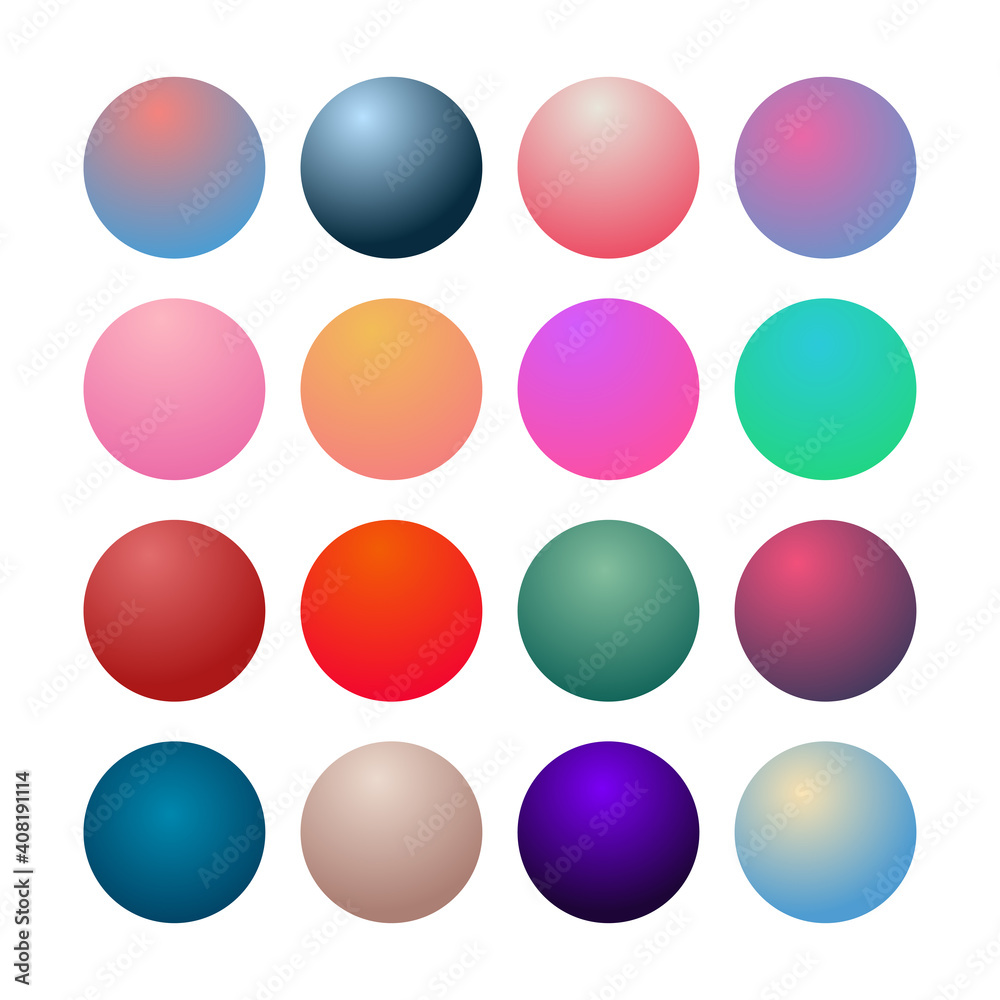 Set of gradients. Vector collection of gradients Set of gradients. Vector collection of gradients