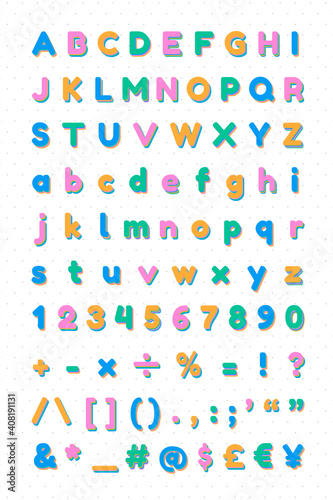 Vector alphabet and symbol set font