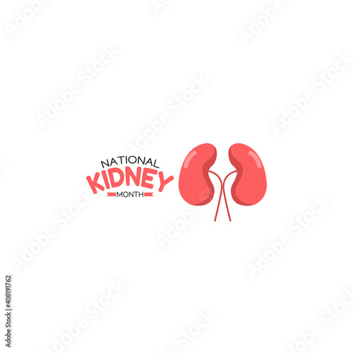 vector graphic of national kidney day good for national kidney day celebration. flat design. flyer design.flat illustration.