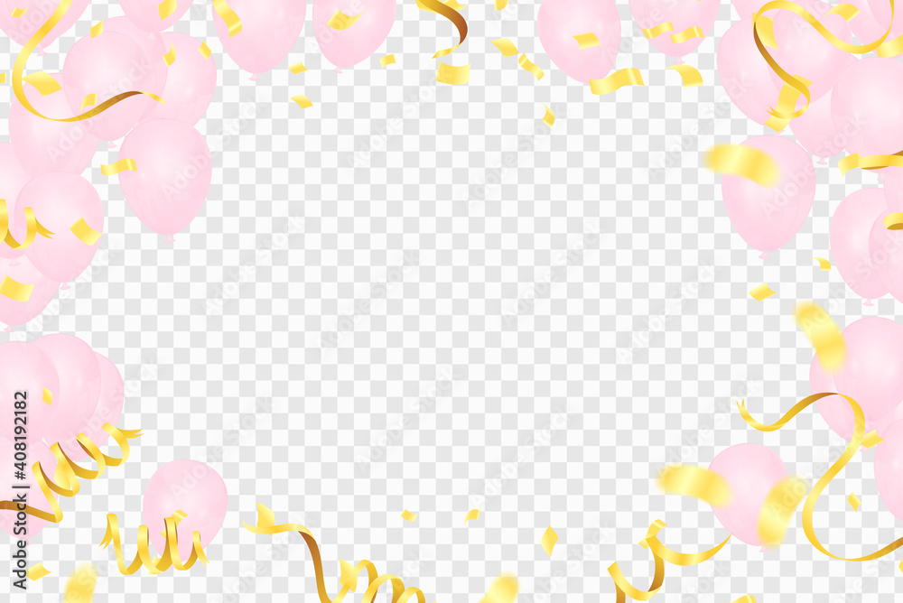 Happy Valentines Day. Realistic Balloons group in shape heart with gold ribbon. ballon isolated on background. with space for your text. Vector illustration. Happy Valentines Day. Realistic Balloons group in shape heart with gold ribbon. ballon isolated on background. with space for your text. Vector illustration.