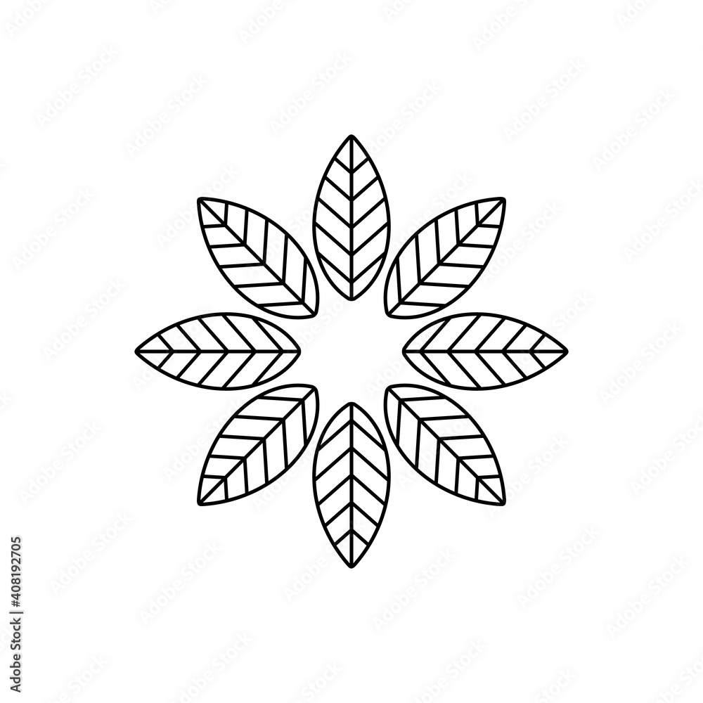 Vector leaf logo. Abstract leaf symbol logo Vector leaf logo. Abstract leaf symbol logo