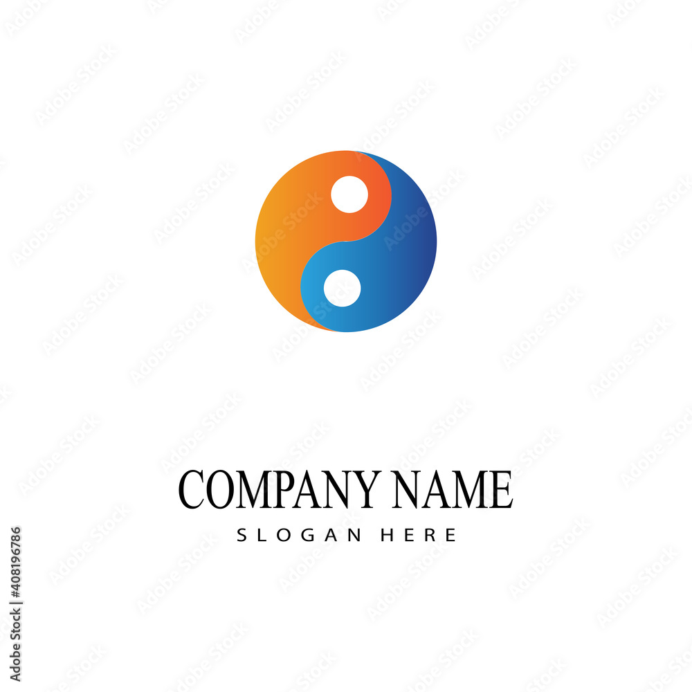 Yin Yang Simbol Flat Design Yin Yang Simbol Flat Design