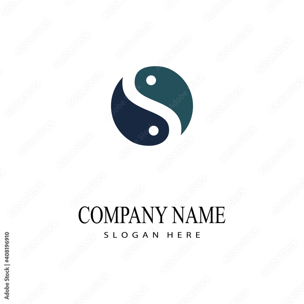 Yin Yang Simbol Flat Design Yin Yang Simbol Flat Design
