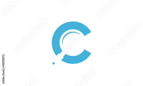 letter c for magnifying glass logo symbol icon vector graphic design