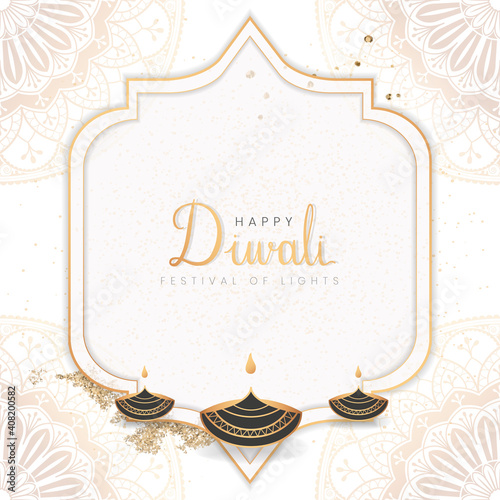 Happy Diwali festival pattern vector