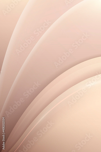 Beige abstract curved background vector
