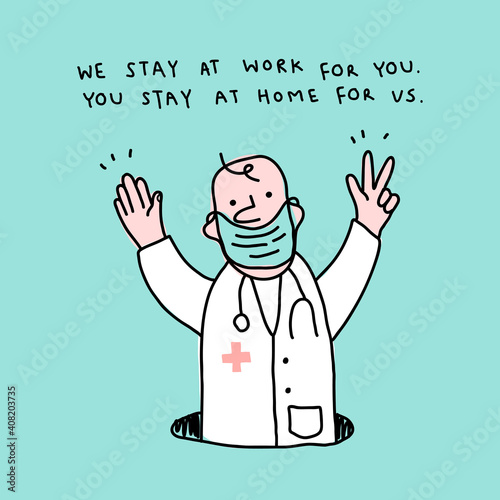 Medical heroes during the coronavirus character vector