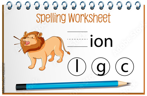 Find missing letter with lion