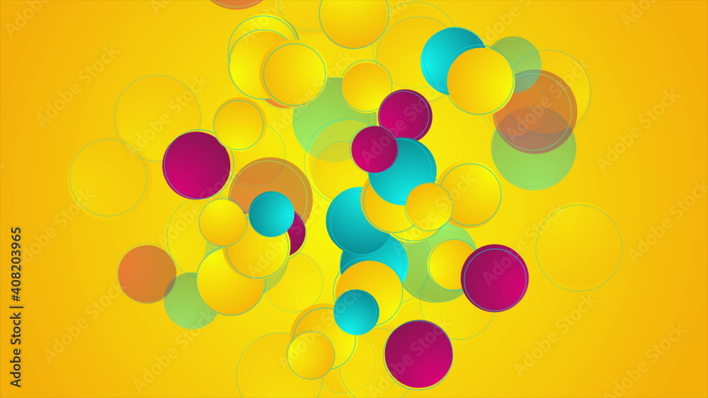 Colorful geometric circles abstract background
