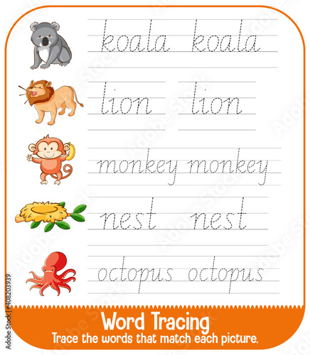 English alphabet tracing worksheets