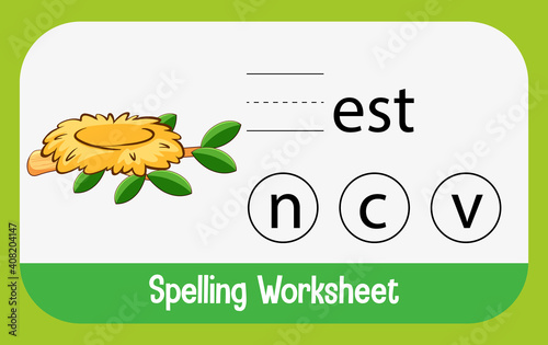Find missing letter with nest
