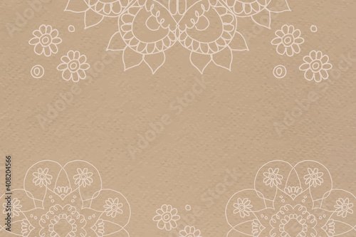Border frame Diwali Indian mandala design vector