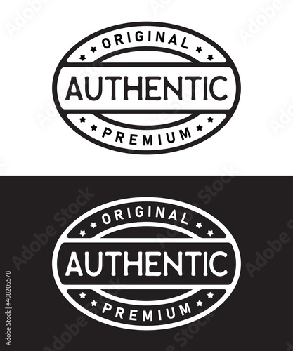 authentic original stamp vector illustration