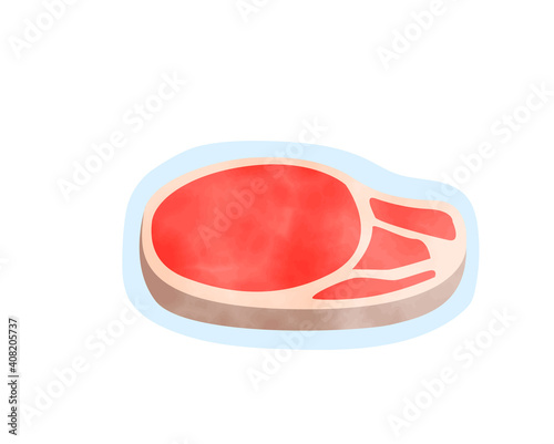 免疫力を高める食材／糖質制限／水彩／肉