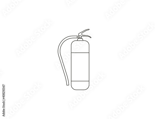 Safety, rire, fire extinguisher icon. Vector illustration, flat design.
