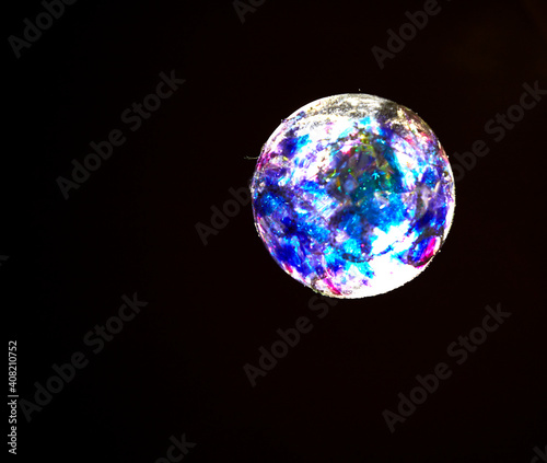 transparent christmas tree decorative ball with glittering filling 