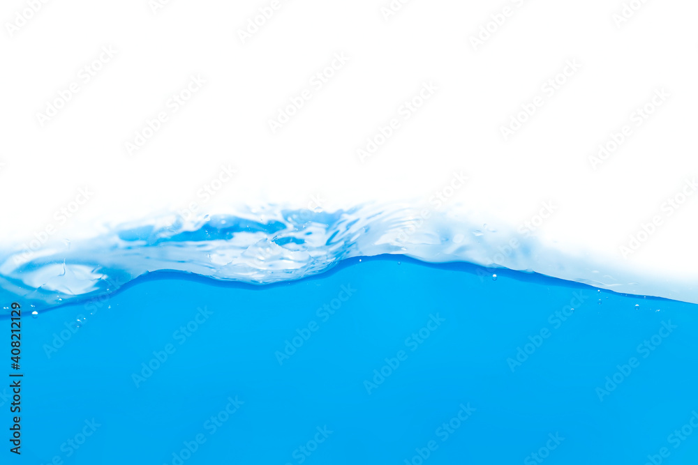 Abstract water wave and water droplets splash
