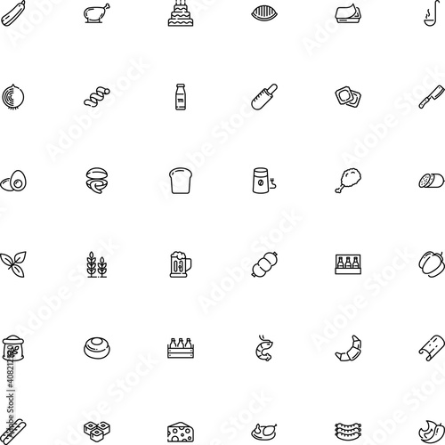 icon vector icon set such as: delicacy, summer, sweets, group, hot-dog, advertising, poultry, fried-egg, pint, face, sack, foam, vegan, noodle, packaging, anniversary, gadgets, onion, water