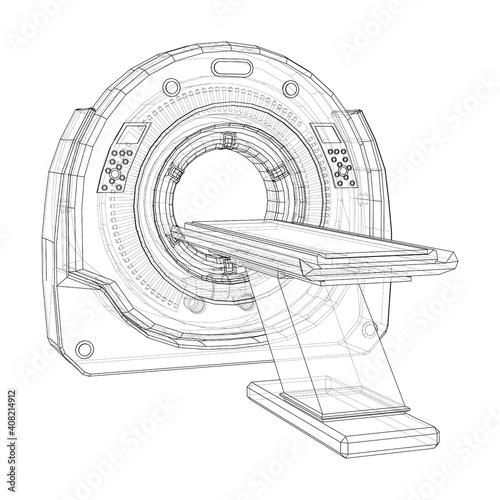 3d illustration of a MRI machine