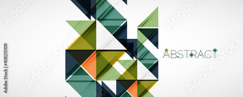 Set of vector triangle geometric backgrounds. Vector illustration for covers, banners, flyers and posters and other designs