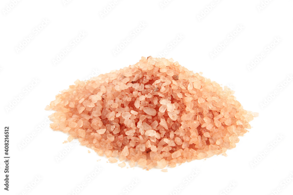 Himalayan yellow salt isolated on white background Himalayan yellow salt isolated on white background