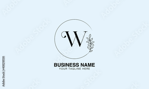 W WW Floral initial logo | initial based modern monogram creative logo, vector template image. luxury logotype logo, real estate , Feminine logo. typography logo, Spa saloon logo