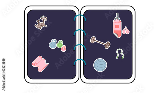 
Open gymnastics sticker book