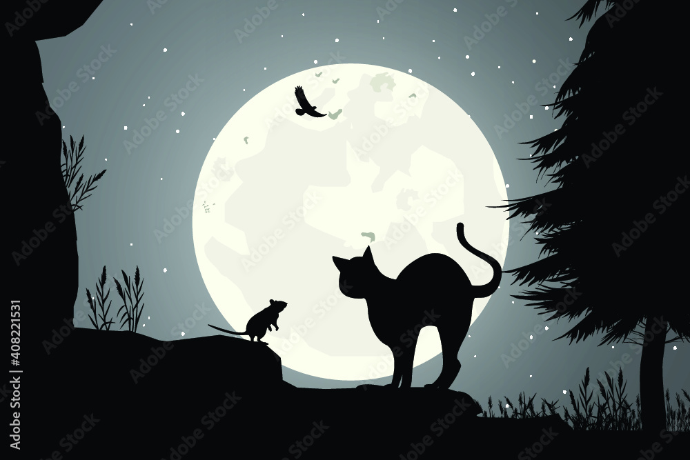 animal silhouette, simple vector illustration