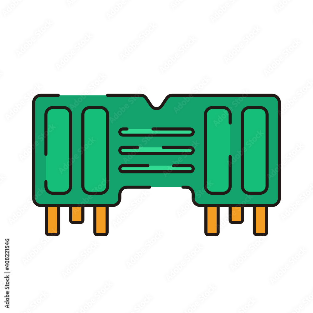 Computer Hardware Line Icons. Vector Illustration Computer Hardware Line Icons. Vector Illustration
