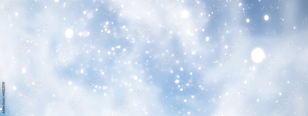 blue snowfall bokeh background, abstract snowflake background on blurred abstract blue blue snowfall bokeh background, abstract snowflake background on blurred abstract blue